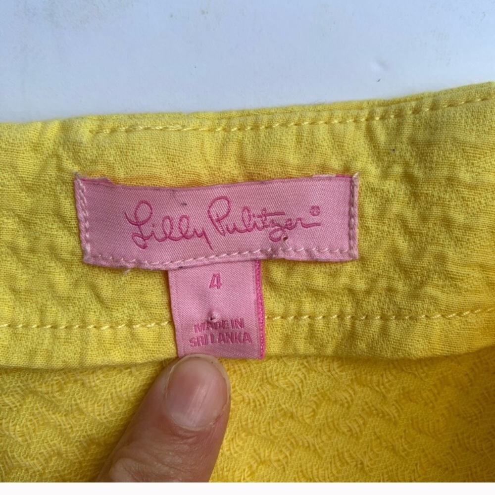 Lilly Pulitzer | Liza Yellow Short Shorts Size 4